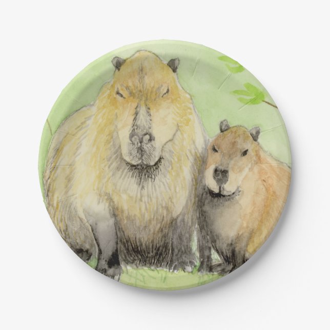Capybara Paper Plate (Front)