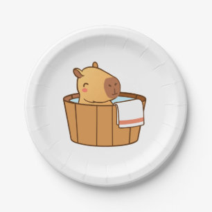 Capybara Paper Plates   Cute Animal Party 