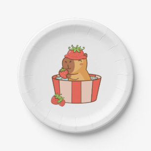 Capybara Paper Plates Cute Animal Party
