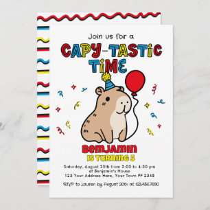 Capybara Party Invitation
