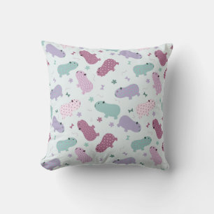 capybara pattern throw pillow