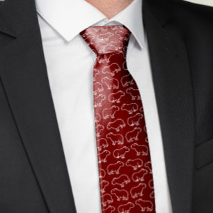 Capybara Pattern Tie