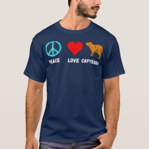 Capybara Peace Love Water Pig Guinea Pig  T-Shirt