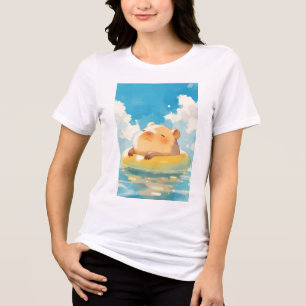 Capybara Peaceful Retreat Tri-Blend Shirt