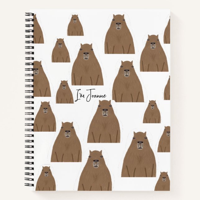 Capybara personalized  notebook (Front)