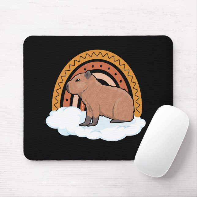 Capybara Pet Animal Mouse Pad (With Mouse)