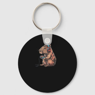 Capybara Player Total Immersion In The Virtual Wor Keychain