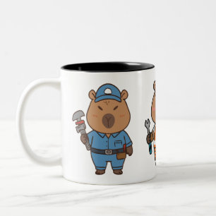Capybara Plumber Mug Drôle Coupe de café de plom