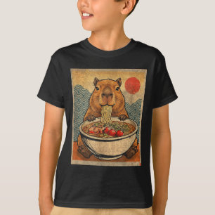 Capybara Ramen Japanese Funny Graphic Kawaii Anime T-Shirt
