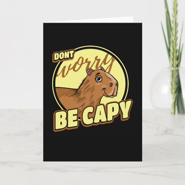 Capybara Retro Capibara Card (Front)