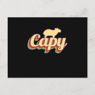 Capybara Retro Capibara Postcard