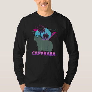 Capybara Retro Capy Retro 80s Synthwave T-Shirt