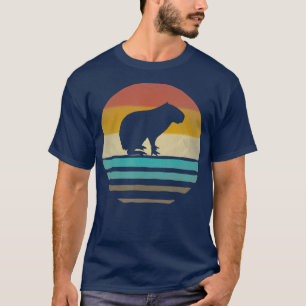 Capybara  Retro Vintage 70s Silhouette Gift T-Shirt