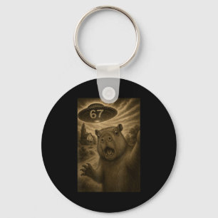 Capybara Selfie 67 Meme Six Seven Funny Ufo  Keychain