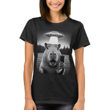 Capybara Selfie Ufo Invasion Funny Meme Women's 