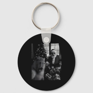 Capybara Selfie With Santa Funny Capybara For Men Keychain