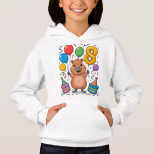 Capybara Shirt for Girls 8 Birthday Celebration