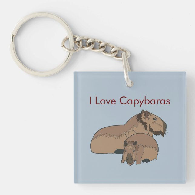 Capybara Shirt Keychain (Front)