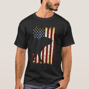 Capybara Silhouette American Flag 4th of July T-Shirt
