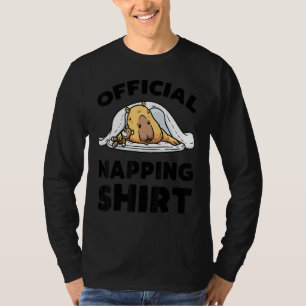 Capybara Sleeping Napping Giant Cavy Rodent Pajama T-Shirt