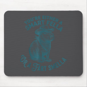 Capybara Smart Fella Fart Smella Funny Cowboy Humo Mouse Pad