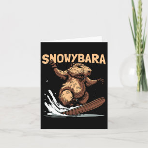 Capybara Snowboard - Snowboarding Snowboarder Snow Card