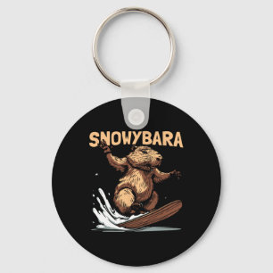 Capybara Snowboard - Snowboarding Snowboarder Snow Keychain