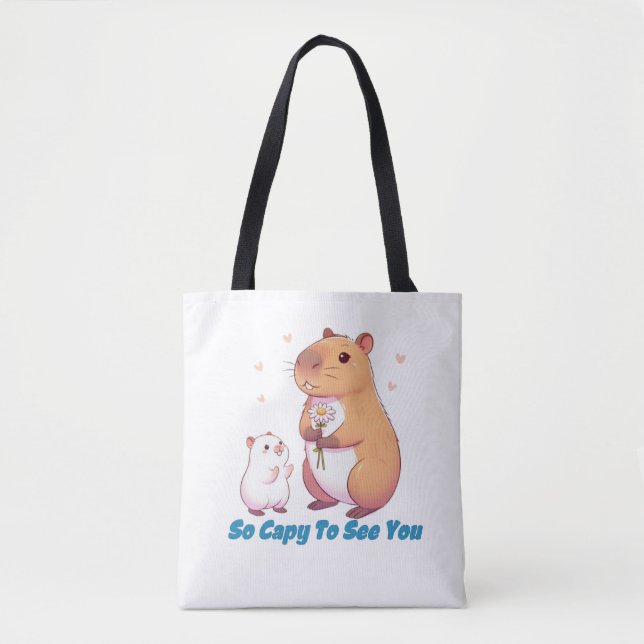 Capybara - So Capy To See You Tote Bag (Front)