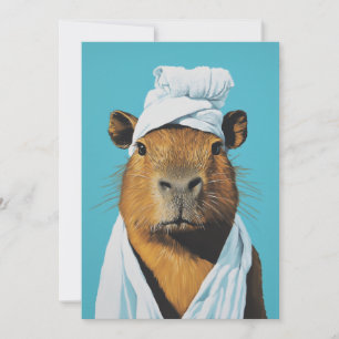 Capybara Spa Day Invitation