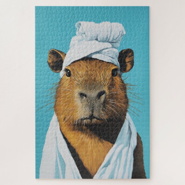 Capybara Spa Day Jigsaw Puzzle (Vertical)