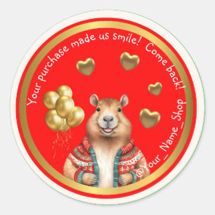 CAPYBARA STYLE  !  Your Brand Deserves a Capybara! Classic Round Sticker