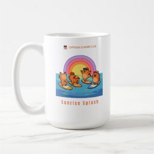 Capybara Summer Club Sunrise Splash – Cute Capybar Coffee Mug