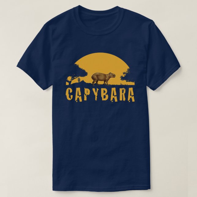 Capybara Sunset T-Shirt (Design Front)