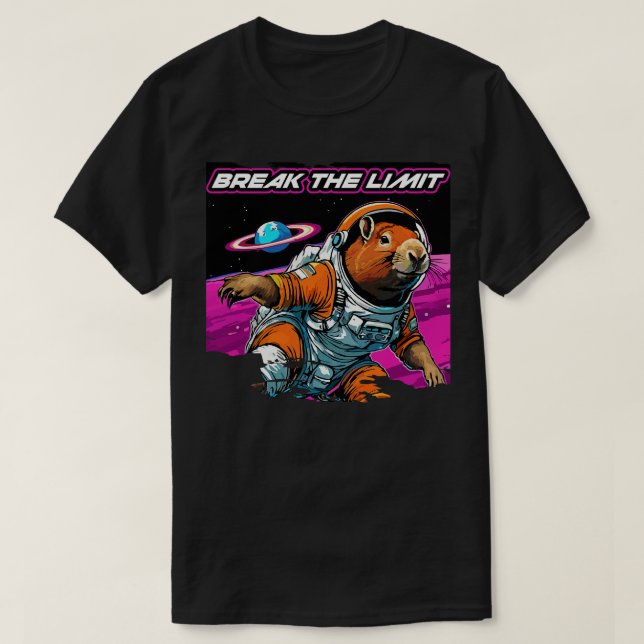 capybara sur l'espace TShirt (Design devant)