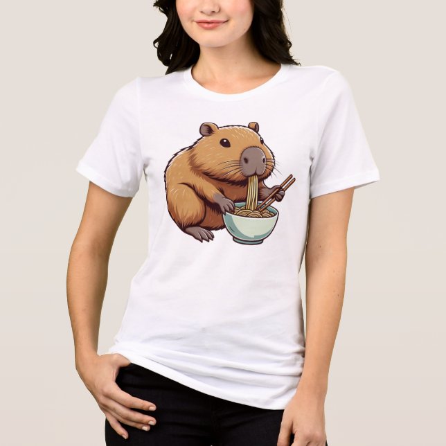 Capybara T-Shirt  Tri-Blend Shirt (Front)