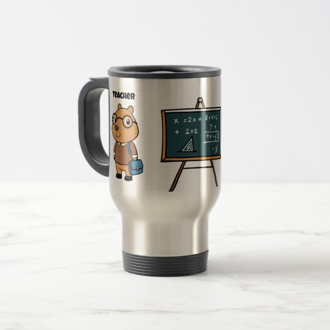 Capybara Teacher Back to School Mug (Front Left)