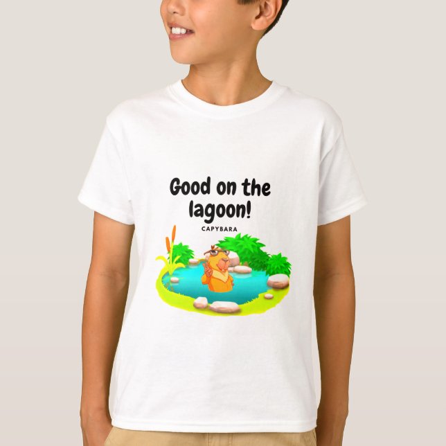 Capybara themed T-shirt with fun message. (Front)