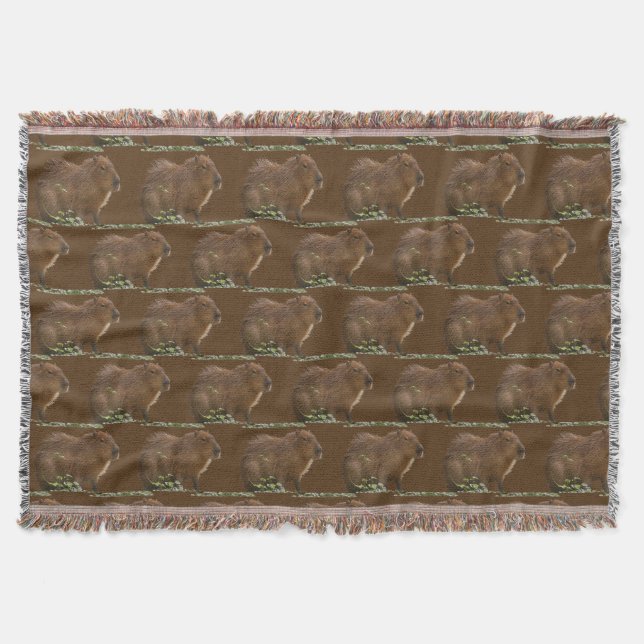 Capybara Throw Blanket (Front)
