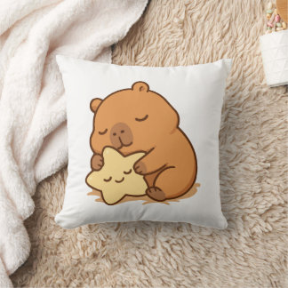 Capybara Throw Pillow