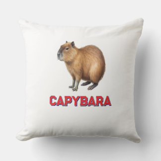 Capybara throw pillow for home