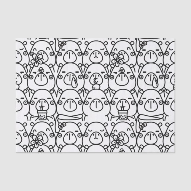 Capybara Tissue Paper (Front)