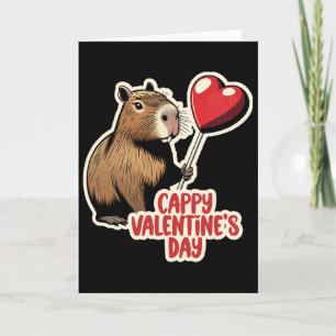 Capybara Valentine Card