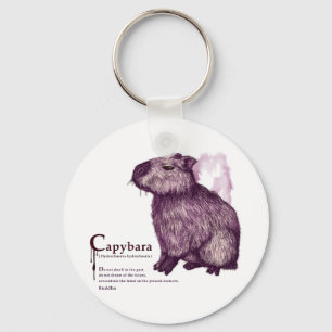 capybara - wine keychain
