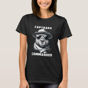 Capybara With Sunglasses Capy Commander T-Shirt