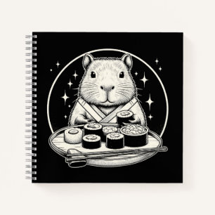 Capybara with Sushi Cute Kawaii  Notebook