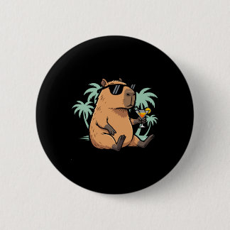 Capybara With Tail - Chill Vibe 2 Inch Round Button
