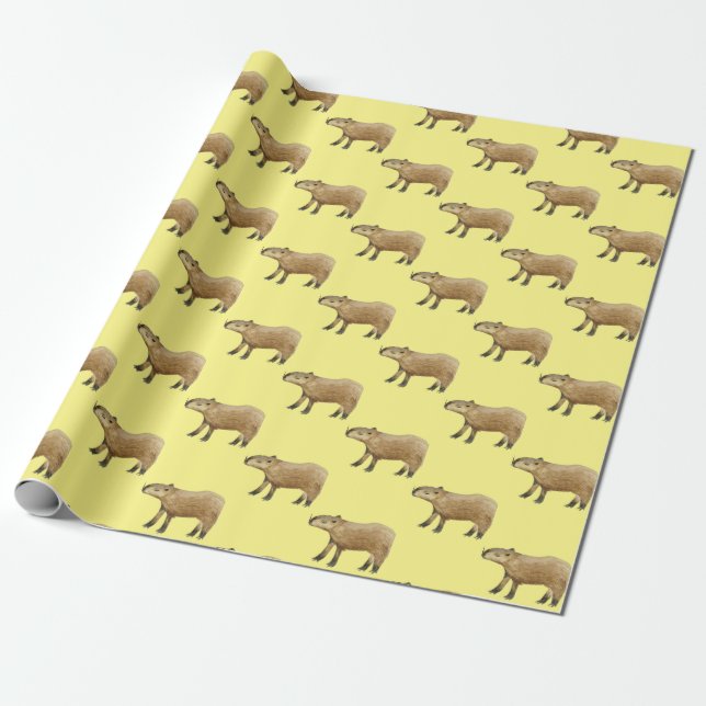 Capybara Wrapping Paper (Unrolled)