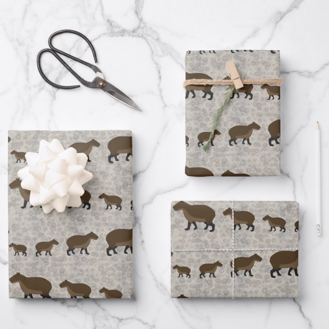 Capybara Wrapping Paper Sheets (Front)