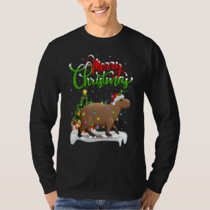 Capybara Xmas Decorations Santa Capybara Christm T-Shirt