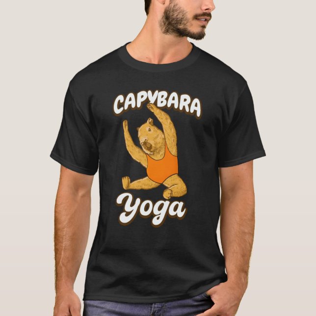 Capybara Yoga poses in Gymnastic leotard T-Shirt (Front)